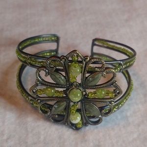 Vintage Gemstone Bangle Bracelet